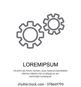 Web line icon. Gears
