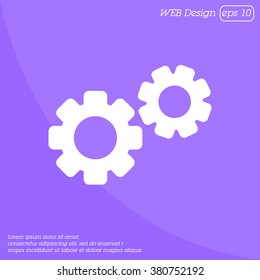 Web line icon. Gears