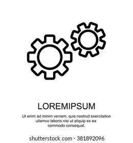 Web line icon. Gears