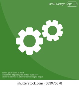 Web line icon. Gears