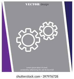 Web line icon. Gears