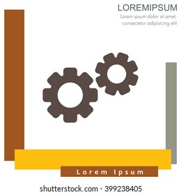 Web line icon. Gears