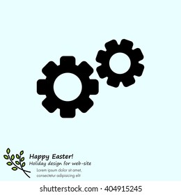 Web line icon. Gears