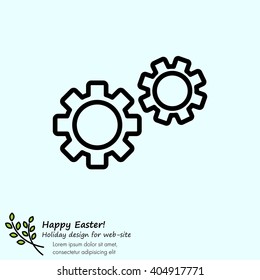 Web line icon. Gears