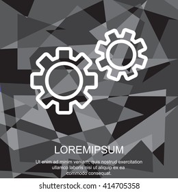 Web line icon. Gears