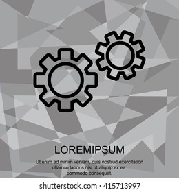 Web line icon. Gears