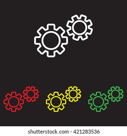 Web line icon. Gears