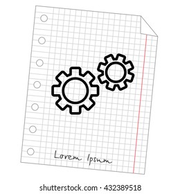 Web line icon. Gears