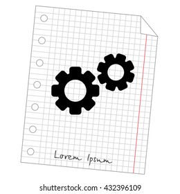 Web line icon. Gears