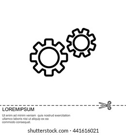 Web line icon. Gears