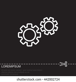 Web line icon. Gears