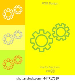 Web line icon. Gears