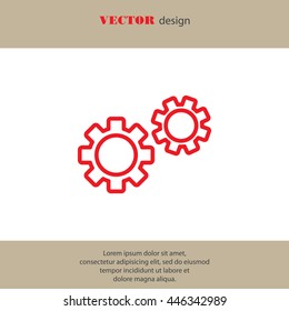 Web line icon. Gears