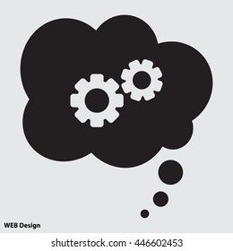 Web line icon. Gears