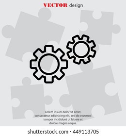 Web line icon. Gears