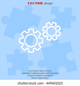 Web line icon. Gears