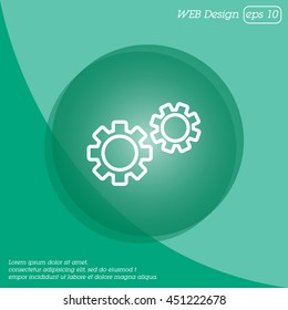Web line icon. Gears