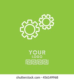 Web line icon. Gears