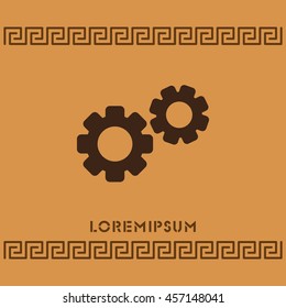 Web line icon. Gears