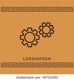 Web line icon. Gears