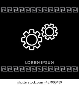 Web line icon. Gears