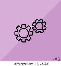 Web line icon. Gears