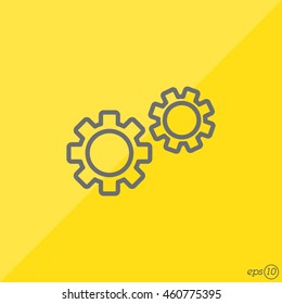 Web line icon. Gears