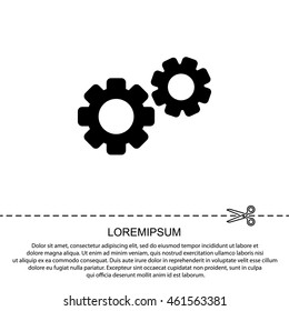 Web line icon. Gears