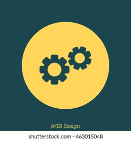 Web line icon. Gears