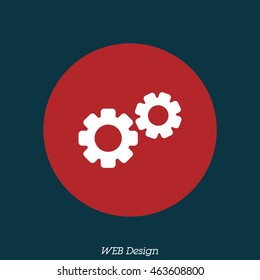 Web line icon. Gears