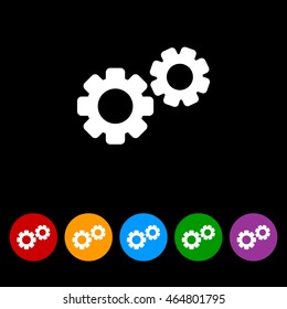 Web line icon. Gears