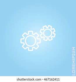 Web line icon. Gears