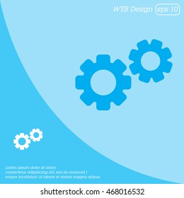 Web line icon. Gears