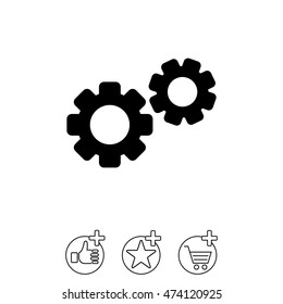 Web line icon. Gears