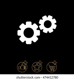 Web line icon. Gears