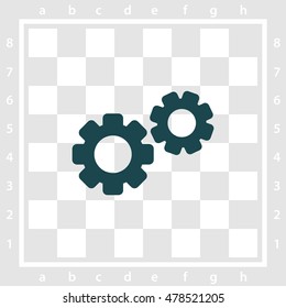 Web line icon. Gears