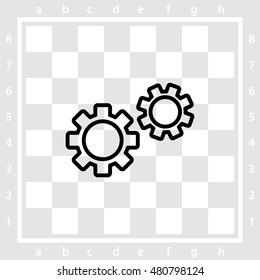 Web line icon. Gears