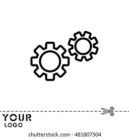Web line icon. Gears
