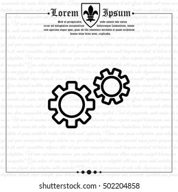 Web line icon. Gears