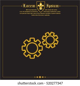 Web line icon. Gears