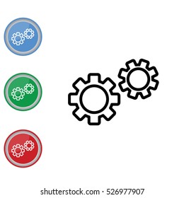 Web line icon. Gears