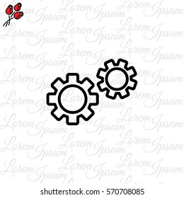 Web line icon. Gears