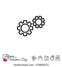 Web line icon. Gears