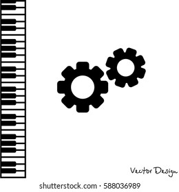 Web line icon. Gears