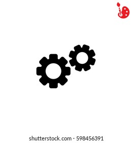 Web line icon. Gears