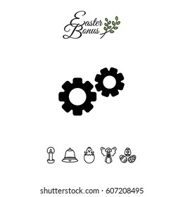 Web line icon. Gears