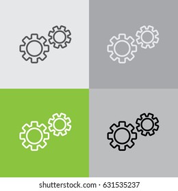 Web line icon. Gears
