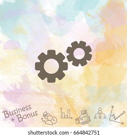 Web line icon. Gears