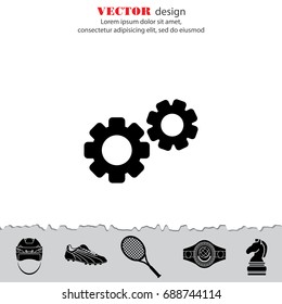 Web line icon. Gears