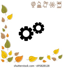 Web line icon. Gears